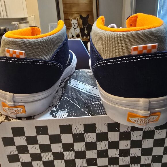 VANS SKATE HALF CAB SKATEBOARD SHOE - SMOKE / NAVY [VN0A5FCDY041] MENS 10 NEW - Picture 6 of 13